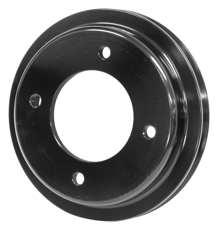 Proflow Crank Pump Pulley, V-Belt, 1-Groove, Aluminum Black For Holden V8 253, 308 Red Motor, Each