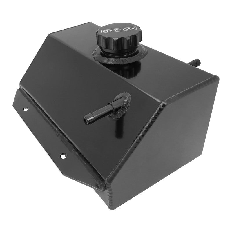 Proflow Coolant Overflow Expansion Tank, For Ford Mustang 2015-2020, Recirculating, Fabricated Aluminium, Black Anodised