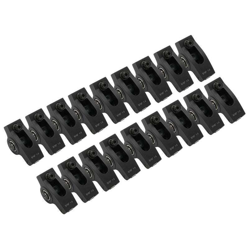 Proflow Pro 2024 Series, Large Body Roller Rockers, SB Ford 5.0 351W, Late Model 1.60 Ratio, 5/16 Bolt On Adjustable, Direct Fit, Aluminium 2024, Set