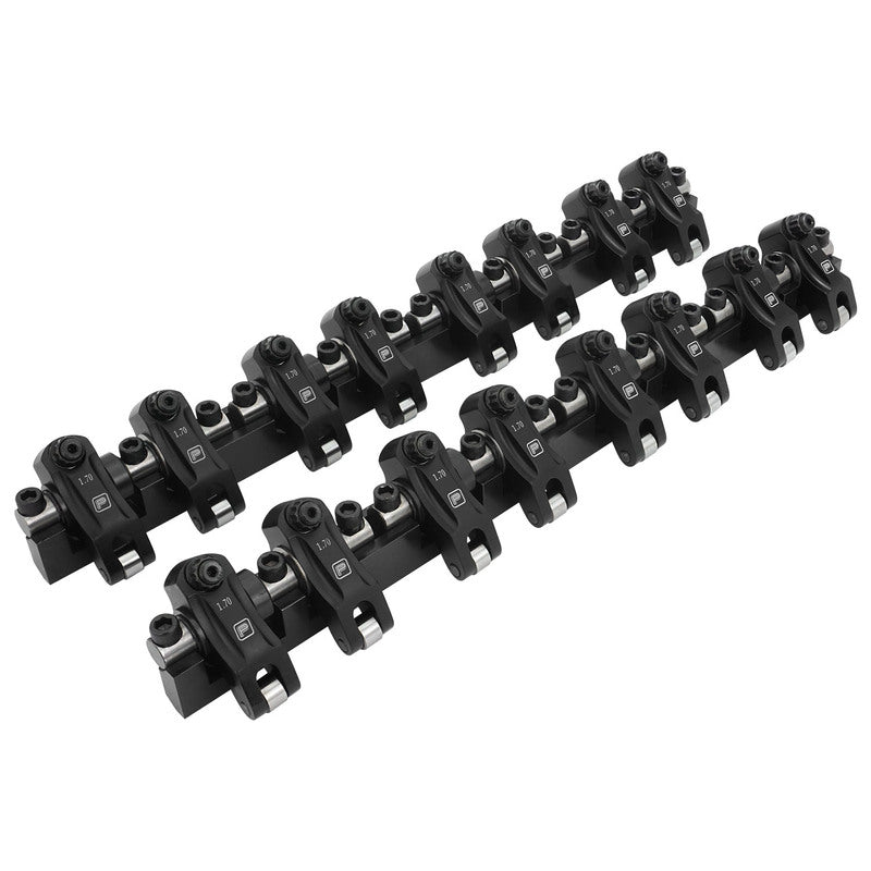 Proflow SuperMax Pro Series Shaft-Mount Rocker Arms, Chevrolet/Holden LS1, LS2, LS6 Gen III 1.7 Ratio, Suits Cathedral Port, Aluminium, Kit