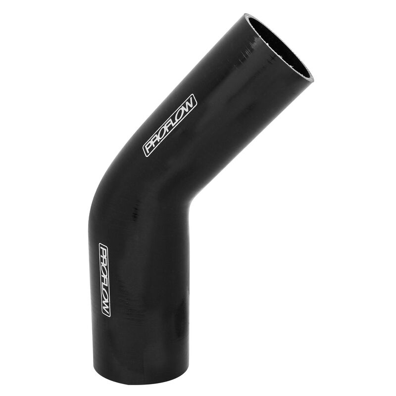 Proflow Hose Tubing Air intake, Silicone, Reducer, 3.00in. - 4.00in. 45 Degree Elbow, Black