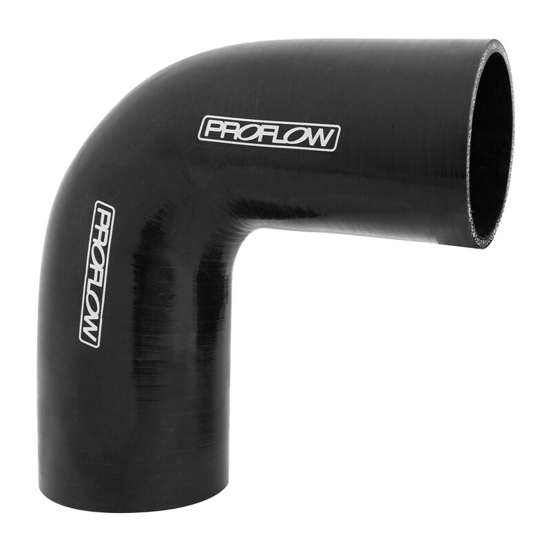 Proflow Hose Tubing Air intake, Silicone, Reducer, 1.50in. - 2.00in. 90 Degree Elbow, Black