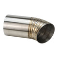 Proflow Pie Cut Welded 304 Stainless Steel, Turbo Dump Pipe Tip, 2.5 in., 45 Degree Angle, 120mm Leg Length