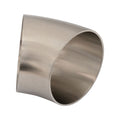 Proflow Stainless Steel Tubing, Exhaust, SS304, 3.50 in., 45 Degree Elbow, Short Turn No Leg, 1.5mm Wall