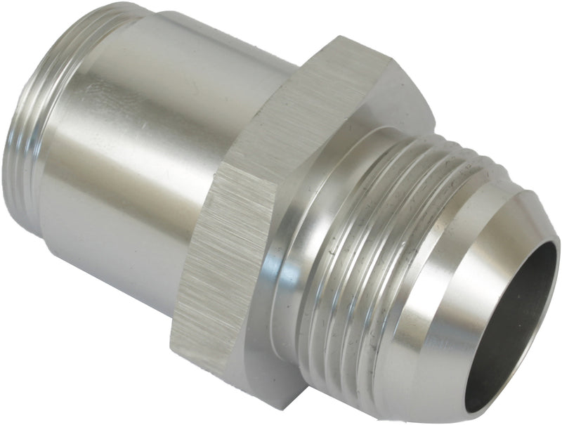Proflow Thermostat Fitting, -16AN Male to 1-1/4''-20 in. Straight Male, Aluminium, Silver Anodised