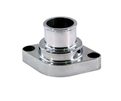 Proflow Aluminium Water Neck, For Chevrolet Straight O'Ring Style Chrome