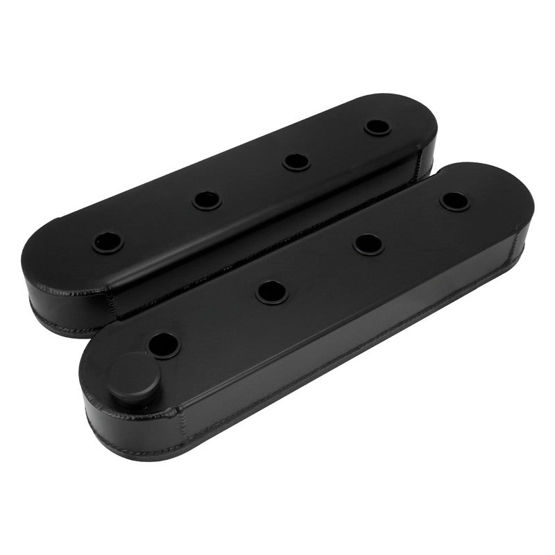 Proflow Valve Covers, LS Aluminium Fabricated, Black Wrinkle, Tall, No Coil Stand, Pair