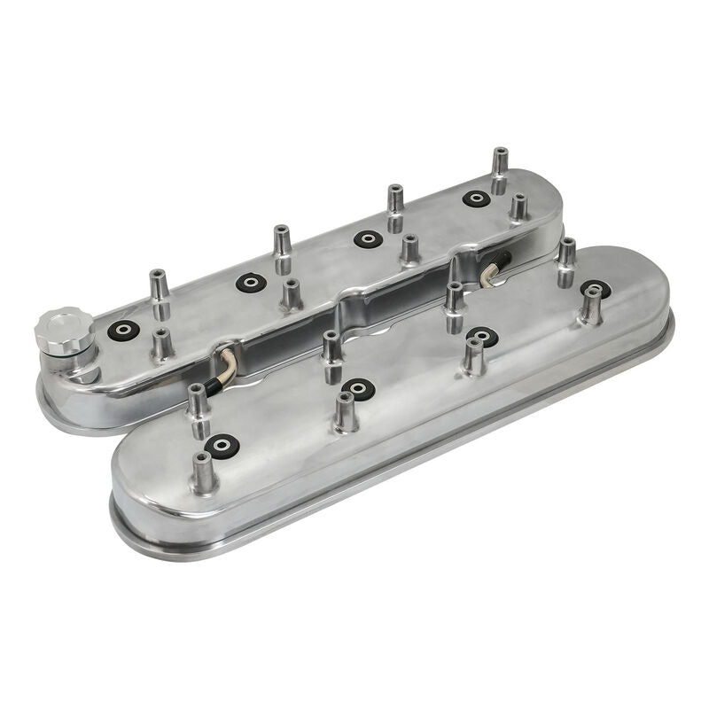 Proflow Valve Covers, For Holden/Chev Commodore LS, Cast Aluminium, With Coil Mounting Post, Polished, Set
