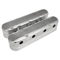 Proflow Valve Covers, LS For Chevrolet For Holden, Two-Piece, Cast Aluminium, Polished, 4.25 in. Tall, Baffle