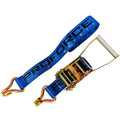Proforce Tie-Downs Straps, Ratcheting, 2 in. x10 ft, Short Handle, Blue