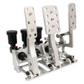 RTS Racing Hydraulic Pedals Box, Lightweight Aluminium, Floor Mount, Brake, Clutch, Accelerator Pedal with .750" Bore Master Cylinders, Raw, Kit