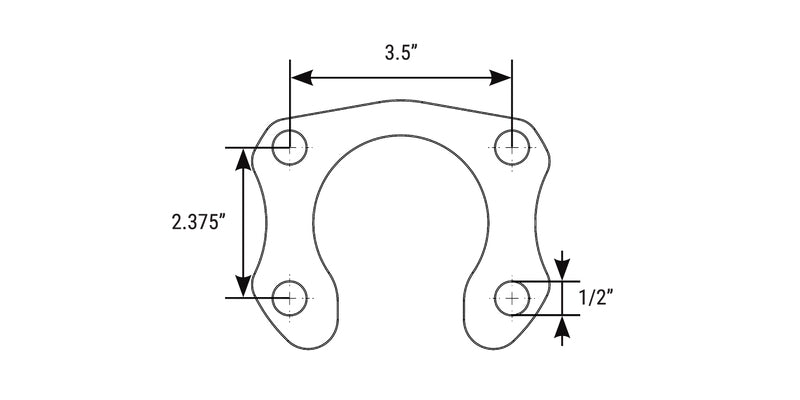RTS Ford 9 Inch, Axle Retainer Plate, Suit Early Big Ford Bearing, 3.500"x 2.375", Pair