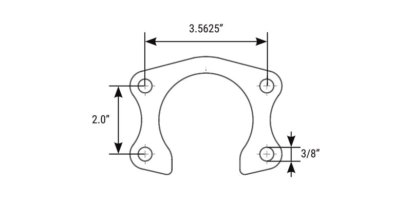 RTS Ford 9 Inch, Axle Retainer Plate, Suit Late Big Ford Bearing, 3.562"x 2.00", Pair