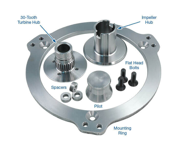 RTS Converter Mounting Ring Kit, 300mm, GM LS, 30spl 4L60E, 4L65E, Kit
