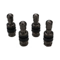 Street Pro Wheels Valve Stems, Tall-Style, Suit all 002/005/007/009 Wheels, Small Valve Hole (11mm), Black, Bolt-On, Set of 4