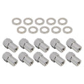 Wheel Lug Nut Kit,, Chrome, Street Pro 005, Length 1.50, M12 x 1.5, .800 Shank, Set of 10