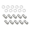 Wheel Lug Nut Kit,, Chrome Dome Medium Mag, Length 1.38, 1/2, 0.55 Shank, Set of 10