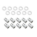 Wheel Lug Nut Kit,, Chrome Open End, Medium Mag, Length 1.38, M12 x 1.5, 0.55 Shank, Set of 10