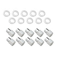 Wheel Lug Nut Kit,, Chrome Dome Medium Mag, Length 1.38, M12 x 1.5, 0.55 Shank, Set of 10