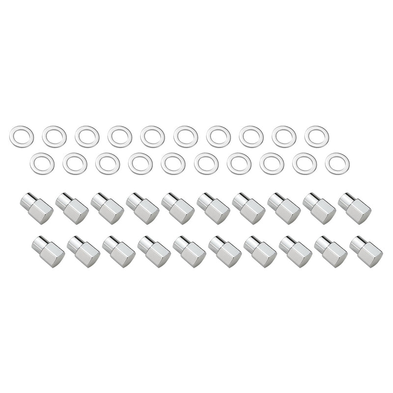 Wheel Lug Nut kit, Chrome Dome Medium Mag, Length 1.38, M12 x 1.5, 0.55 Shank Set of 20