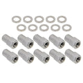 Wheel Lug Nut Kit, Chrome 002 Streetpro Open End Mag, Length 1.46, 7/16, .700 shank, Set of 10