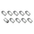 Wheel Lug Nut Kit Chrome, Acorn Bulge, length 1.42, M12 x 1.50, Set of 10