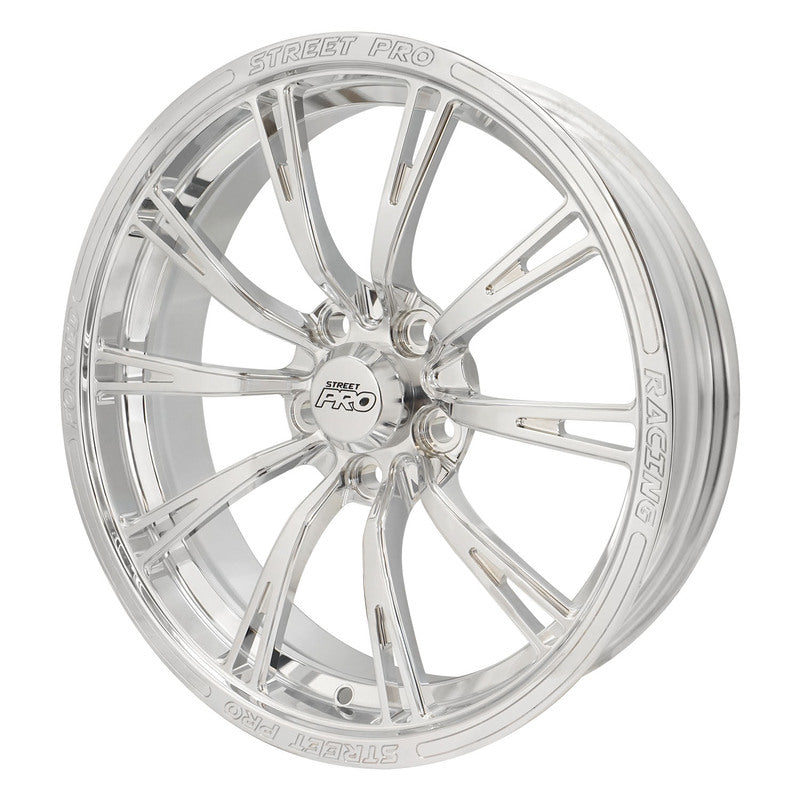 Street Pro 009 Series Forged Wheel, Front 17x4.5'' / 2.25'' Backspace (-13) / 5x4.75" Bolt Circle Chevrolet, Polished, Each