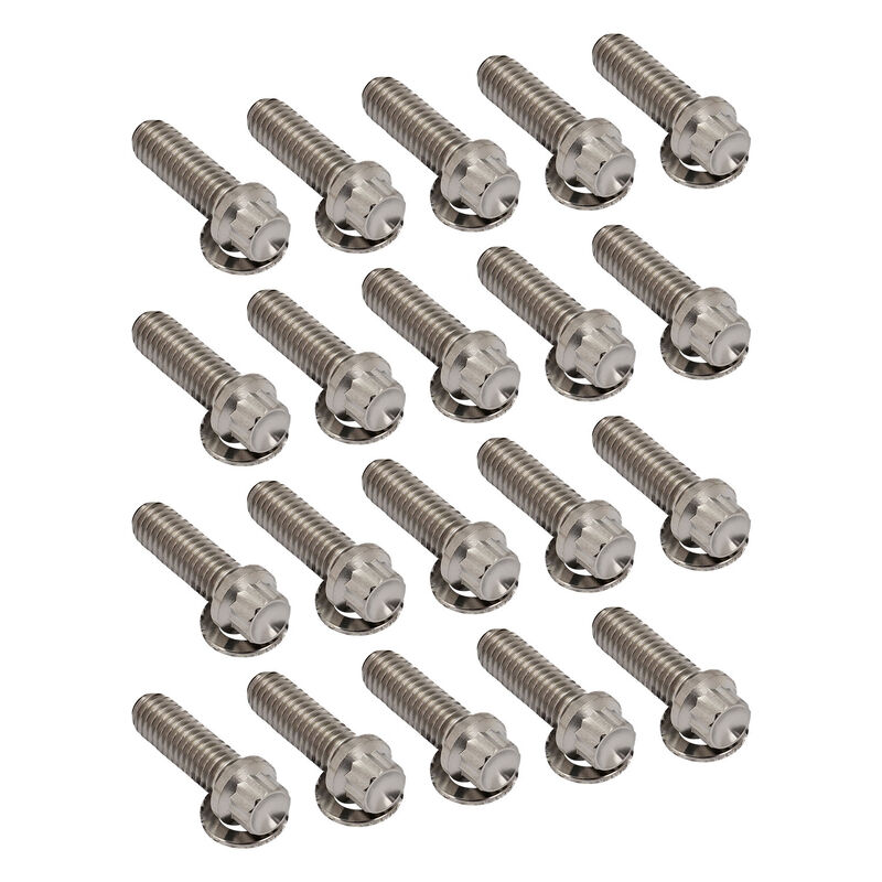 Street Pro Wheels Beadlock Ring Bolt & Washer Kit, Titanium, 5/16''-18 Thread, 1.00'' UHL (25mm), 20 Pack