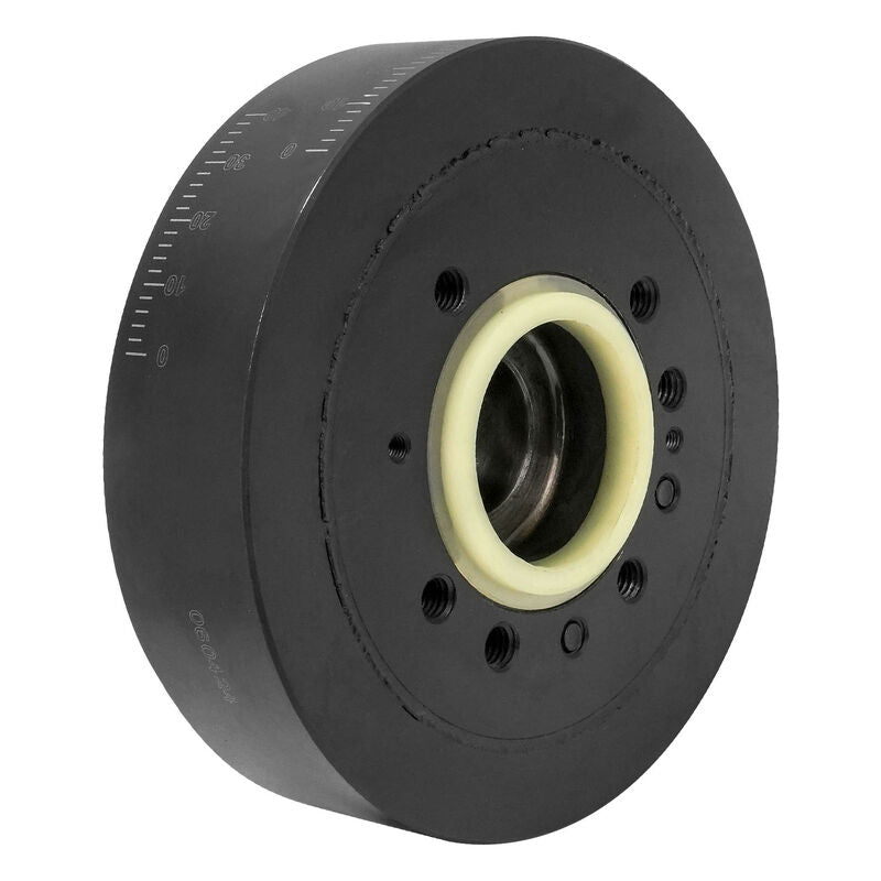 VPW Harmonic Damper Balancer, Steel, SB Ford V8, Satin Black 6.40'' Diameter, 28oz External Balance , Each