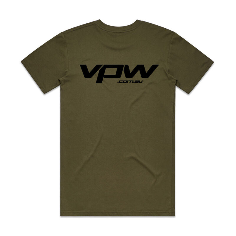VPW Logo T-Shirt, Army Green, Cotton, Small