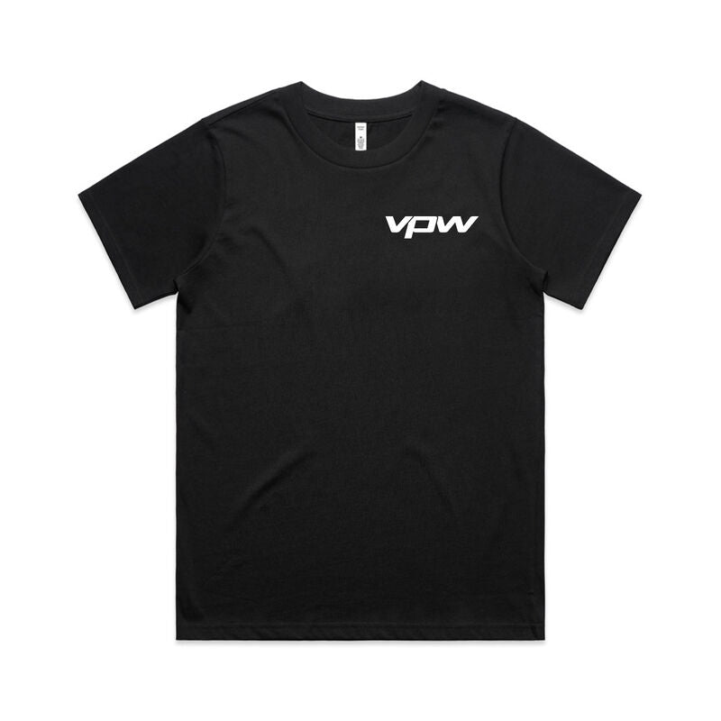 VPW Parts Mural T-Shirt, Black, Cotton, Women's Medium