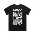 VPW Parts Mural T-Shirt, Black, Cotton, Women's Small