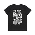 VPW Parts Mural T-Shirt, Black, Cotton, Youth Size 16